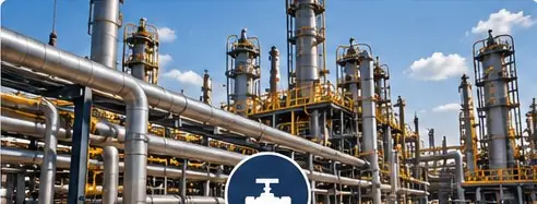 Industrial piping installation